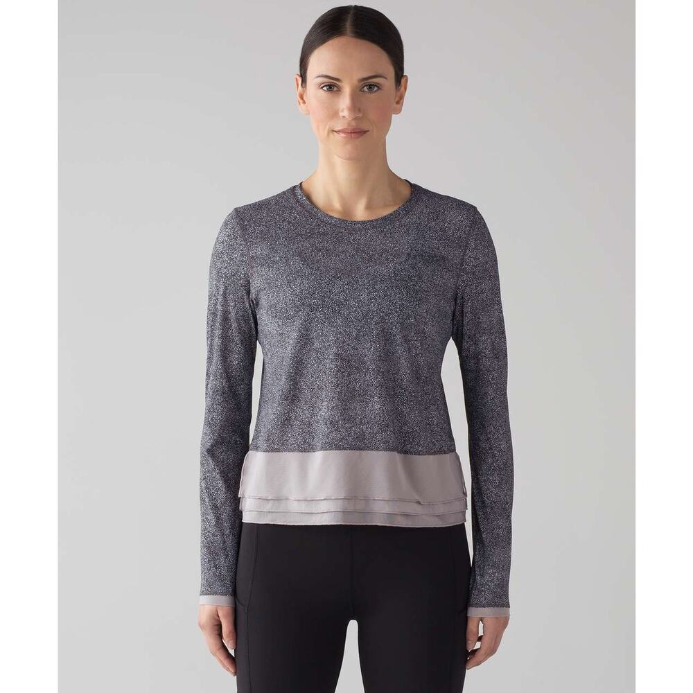 Lululemon Sole Training Long Sleeve (UV Protection) Sea Spray Dark Chrome Size 4